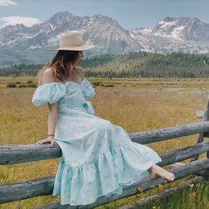 Floral Puff Sleeve Maxi Dress